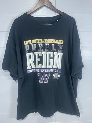 UW Huskies 2016 Pac 12 Champions  ''Purple Reign'' Fanatics T-Shirt XXXL Black