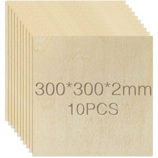 Lindenholz Bastelholzplatten 30x30cm 10 Stück Holz DIY Laser Modell Holzkunst