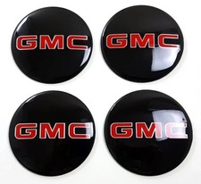 4x Black 56mm Wheel Center Cap Sticker Decal Yukon Terrain Denali Arcadia Jimmy