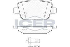 Bremsbelagsatz Hinten Lucas-Trw-System für Ford Focus II Galaxy MK VAN 05-16
