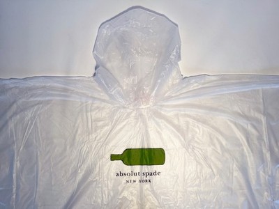 NOS 1998 Absolut Vodka and Kate Spade NYC Promo Rain Poncho, Absolut Spring