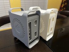 Mac Mini M4/M4 Pro 3D Printed Vertical Wide Case Chassis Fits Raycue Dock