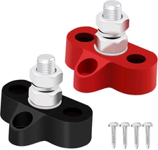 200A 12V Bus Bar Marine 5/16" (M8) Single Stud Power Distribution Block Insulate