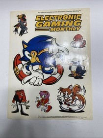Promotional Sonic Adventure Stickers -Dreamcast- Electronic Gaming Monthly 1999