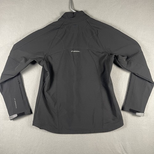 Brooks Jacket Womens Medium Black Brooks Shelter Technology Full Zip Running - Picture 2 of 9