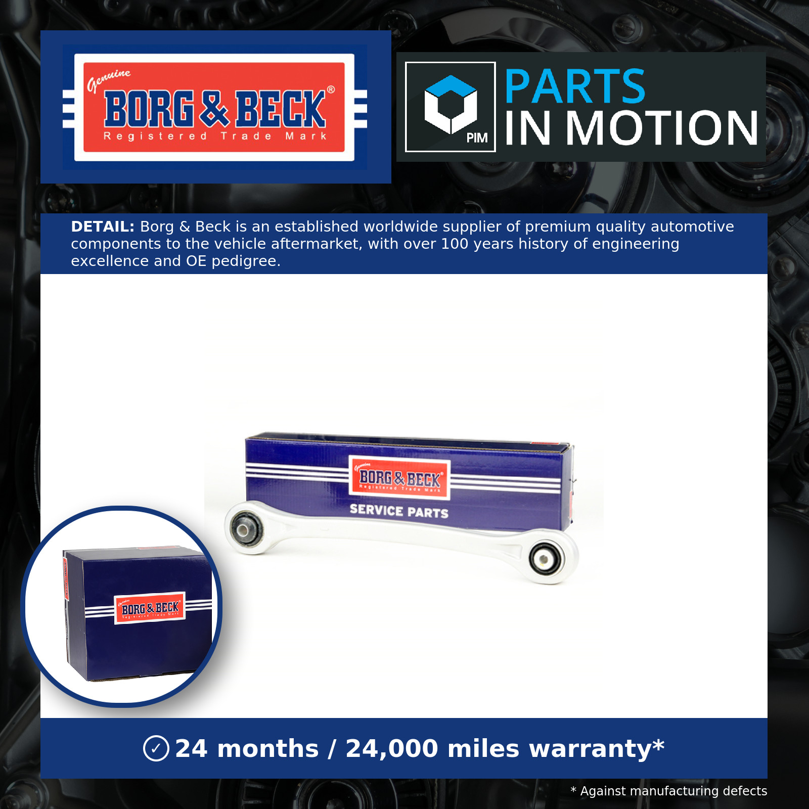 Wishbone / Suspension Arm Rear Lower, Right BCA7901 Borg & Beck Track Control