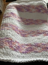 Handmade Chunky Knit Throw / Blanket Large Size