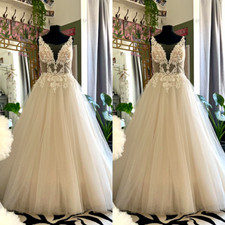 Vintage Wedding Dresses V Neck Off Shoulder Custom White Ivory Bridal Gowns