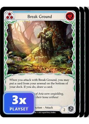 Break Ground (Blue) ELE133 Tales of Aria Common Flesh & Blood Card Playset of 3