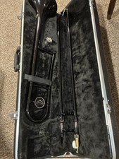 EastRock Bb Slide Tenor Trombone Black Brass Lacquer 8in Bell Case Mpc
