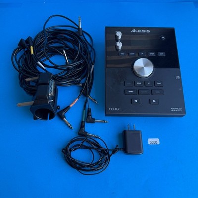 ALESIS FORGE Electronic Drum Sound Module w/Cables Clamp AC Adapter [Tested]