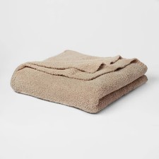 King Cozy Chenille Bed Blanket True Khaki - T...
