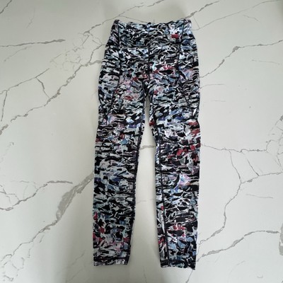 Lululemon Break Free Leggings Womens 8 Cropped Tight 24'' Side Pockets Workout EF