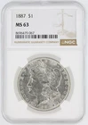 1887 Morgan Silver Dollar NGC MS63 S$1 Philadelphia Minted No Reserve