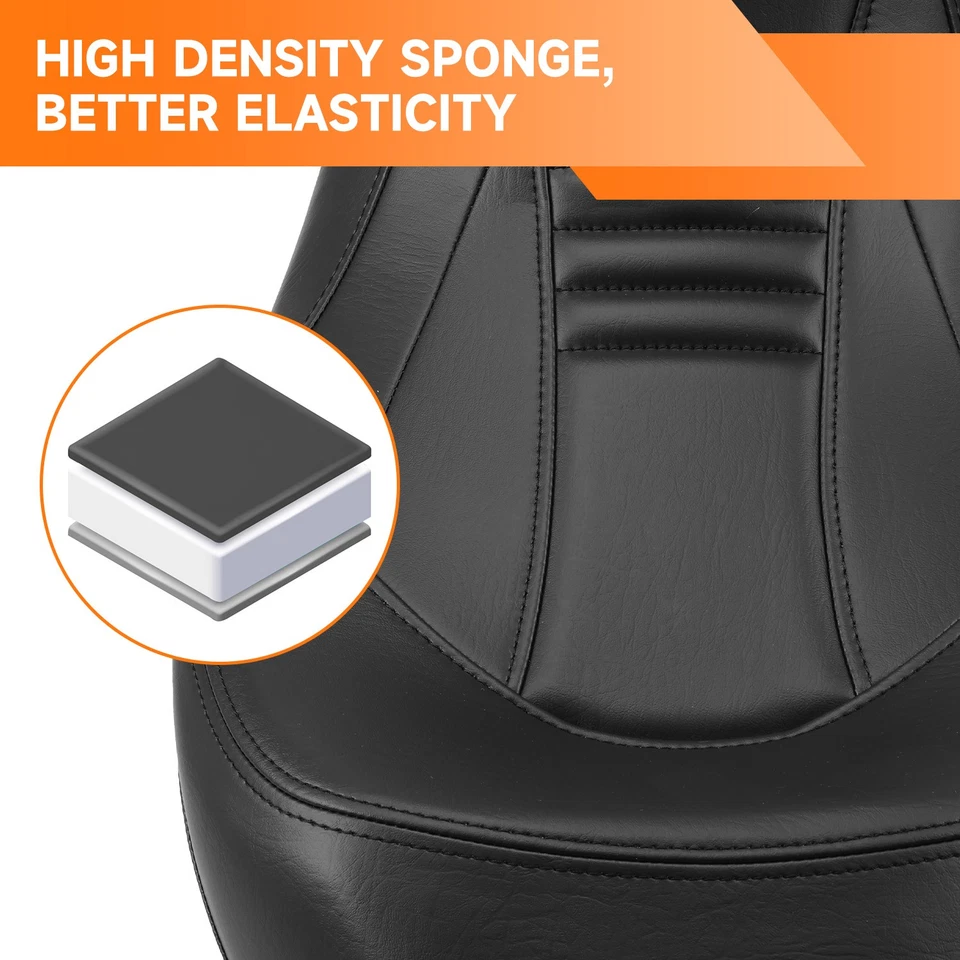 Low-Profile Driver Passenger Two up Seat Fit for Harley Road King Street Glide Foto 2 de 4