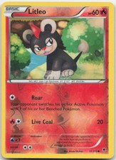 Litleo 11/119 Reverse Holo Phantom Forces Pokemon Card NM