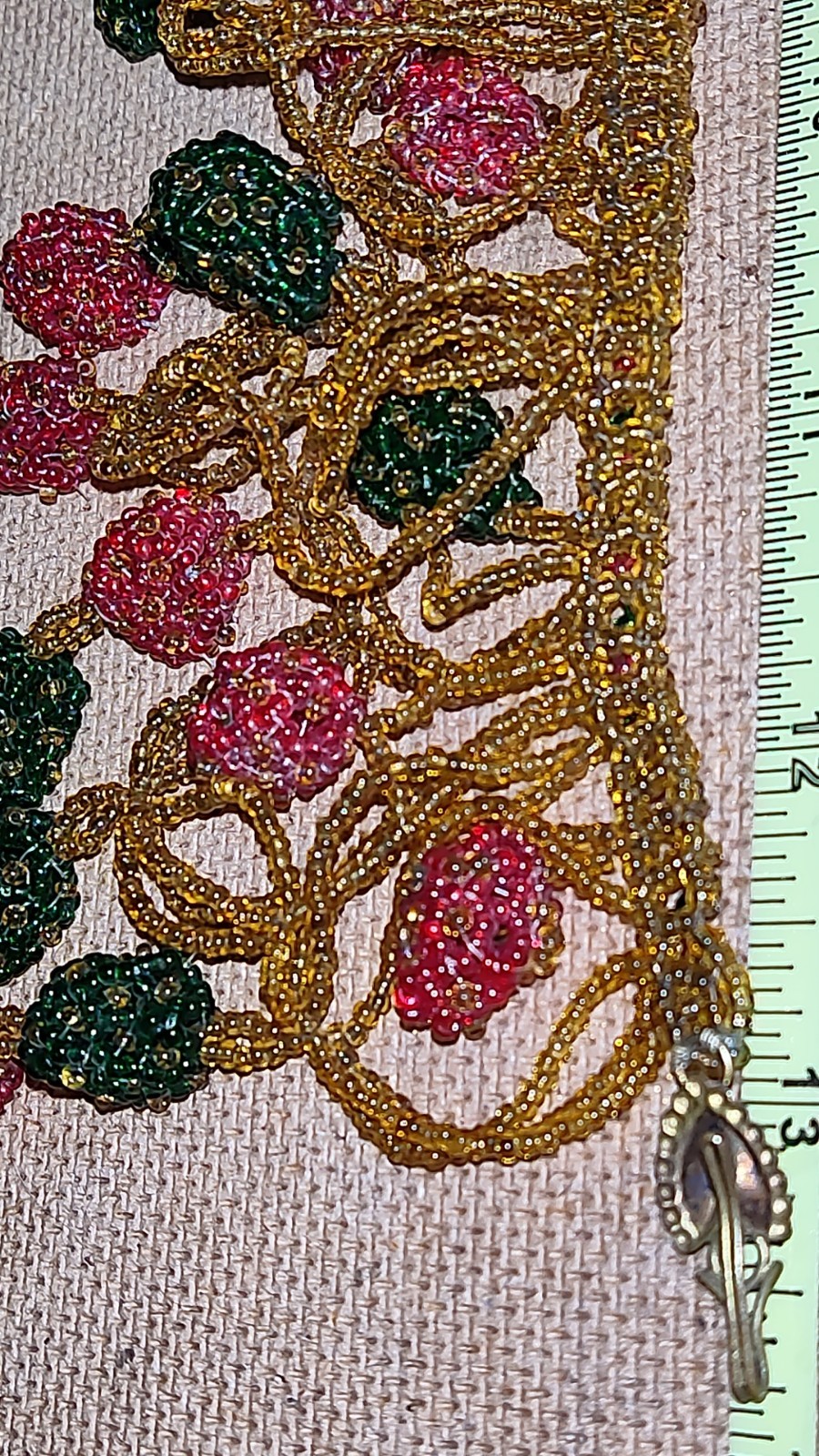 Intricately Hand-beaded Statement Necklace "Sugar… - image 18