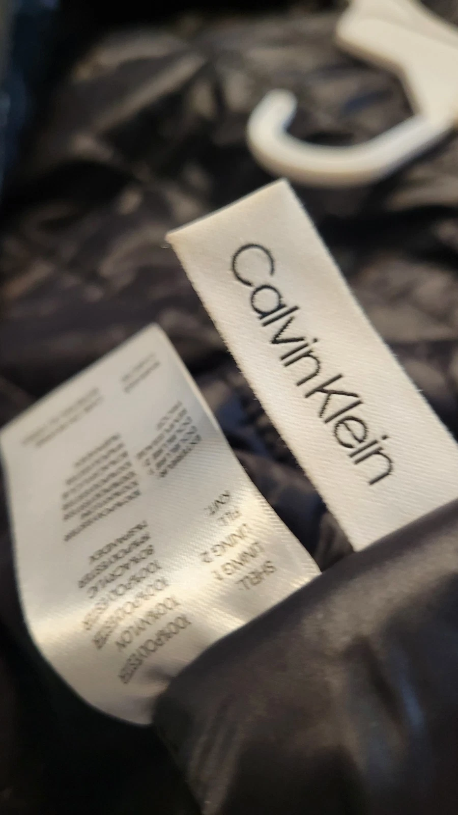 Calvin Klein Men's Matte Logo Zip Bomber Jacket Mock Neck Size Medium Black - product detail image 11