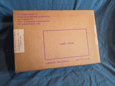 Bell System Speech Synthesis Science Experiment No. 3 Electronic Sealed  NEW 