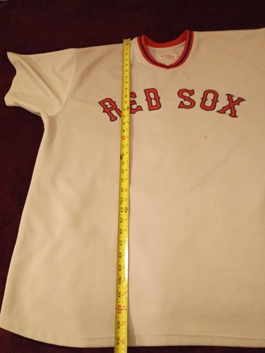 Maglia Red Sox #3 Babe Ruth 1918 Mitchell & Ness Cooperstown taglia 54 usata - Foto 2 di 16