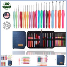 Color Coded Crochet Hooks with Comfortable Handles for Pain-Free Crocheting