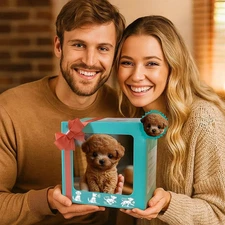 2025 New AI Robot Dog,Smart Realistic Robot Puppy,Interactive Plush Dog for Adul