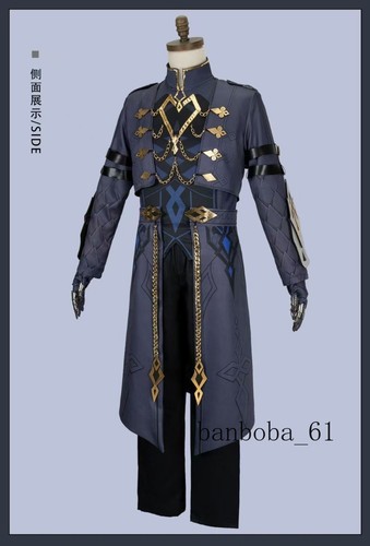 Genshin Impact II Capitano Cosplay Capa Negra Disfraz Conjunto Completo Ropa Poliéster - Imagen 13 de 26