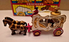 Hubley 1920 mini replica calliope Circus wagon Cast iron 2 Horses 2 figure new