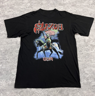 Saxon Band Tour Black Unisex T-Shirt Adult Cotton Tee S To 2XL | eBay