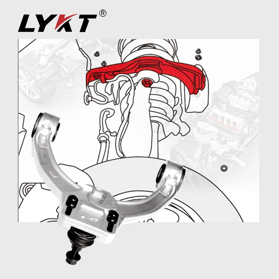 LYKT 2pcs Alignment Front Camber Adjustable Arms for Audi Q7、Touareg、Cayenne Foto 2 de 4
