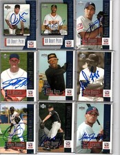 2001 Upper Deck Minors Centennial Set Autograph Signed Bat Jersey Baseball Cards