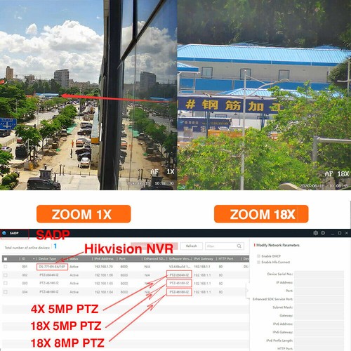 US Hik Compatible 360° 4K 8MP 18X PTZ Camera Zoom POE IR Speed Dome PG4818 - Picture 6 of 12