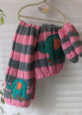 Hat Scarf & Gloves Set Baby  NEXT Elephant 3 Piece 3-9 Months Winter Warm