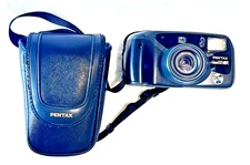 Pentax Zoom 90 WR Point & Shoot Compact Camera w/ Remote And Case