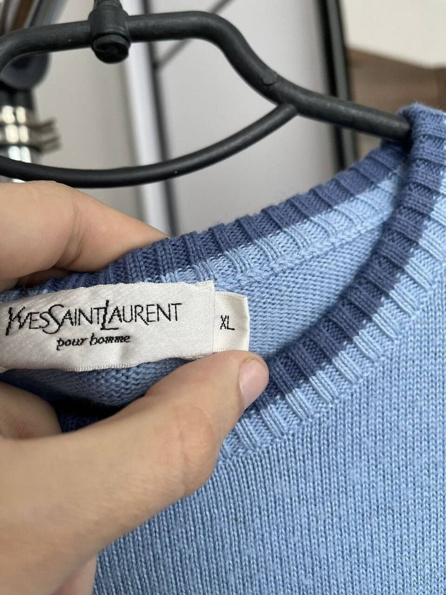 Yves Saint Laurent YSL Vintage Big Logo Knit Sweater Yves Saint Laurent YSL Vintage Big Logo Knit Sweater