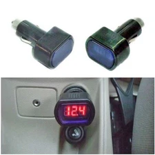2PCS12V/24V LED Car Auto Battery Electric Cigarette Lighter Voltmeter Tester US