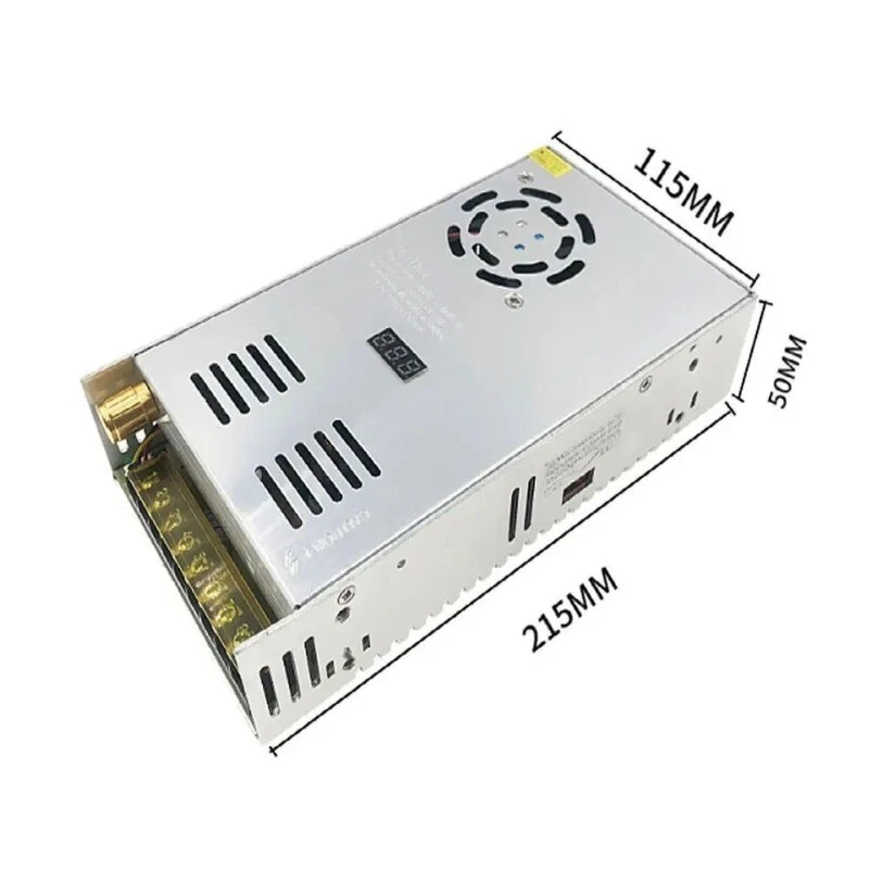 Metal Power Supply Adapter Switching Adjustable Voltage Digital Display 12-220V- - Image 2 of 4