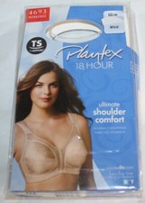 NEW PLAYTEX 18 Hour wirefree BRA ultimate shoulder comfort 4693 CAFE AU LAIT