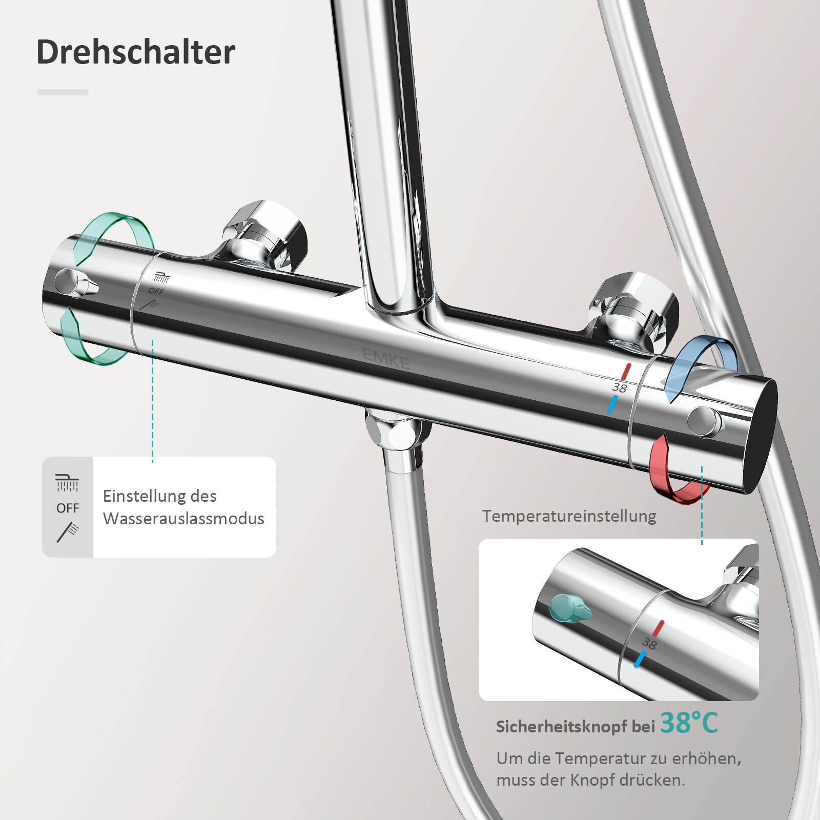 Erstaunlich Umschalter Regendusche Handbrause Funktioniert Nicht Bild