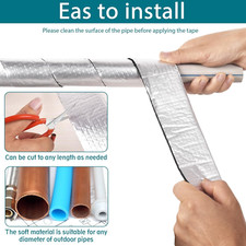 Pipe Wrap Insulation - 33 Ft Outdoor Pipe Foam Insulation Tape Self Adhesive ...