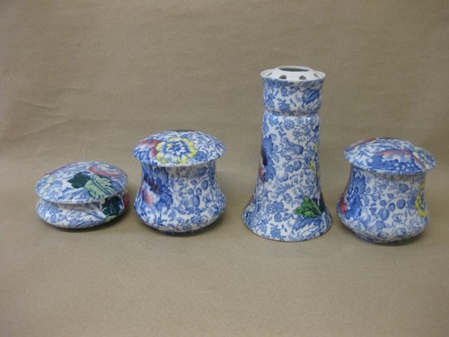 Vintage Woolworth & Co Dressing Table Set ~ Brocade ~ Chintz ~ Woolworths - Foto 22 di 24