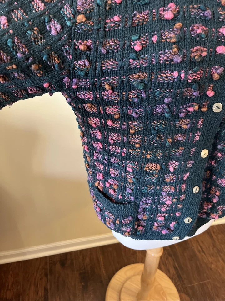 Cárdigan suéter vintage Peruvian Connection 100 % lana gruesa para mujer talla L” Foto 4 de 4