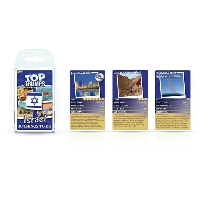 Карточная игра Israel Top Trumps - 30 вещей, которые нужно сделать и увидеть - Изображение 2 из 3