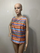 NWT! Women's "Jennifer Lauren" Polyester Side Button Fully Lined Shell Blouse 14