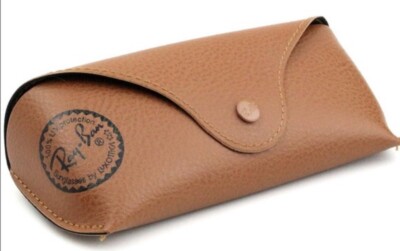 Ray-Ban Brown Leather Case for Aviator Sunglasses Snap  display picture 2