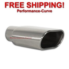 Stainless Steel Exhaust Tip Rolled Oval Slant 2.25 Inlet - 5.5 X 3 Outlet