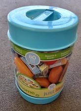 New. Just Like Home Pretend Food Set 80 Pieces Bucket Desserts  Snacks Play Kit