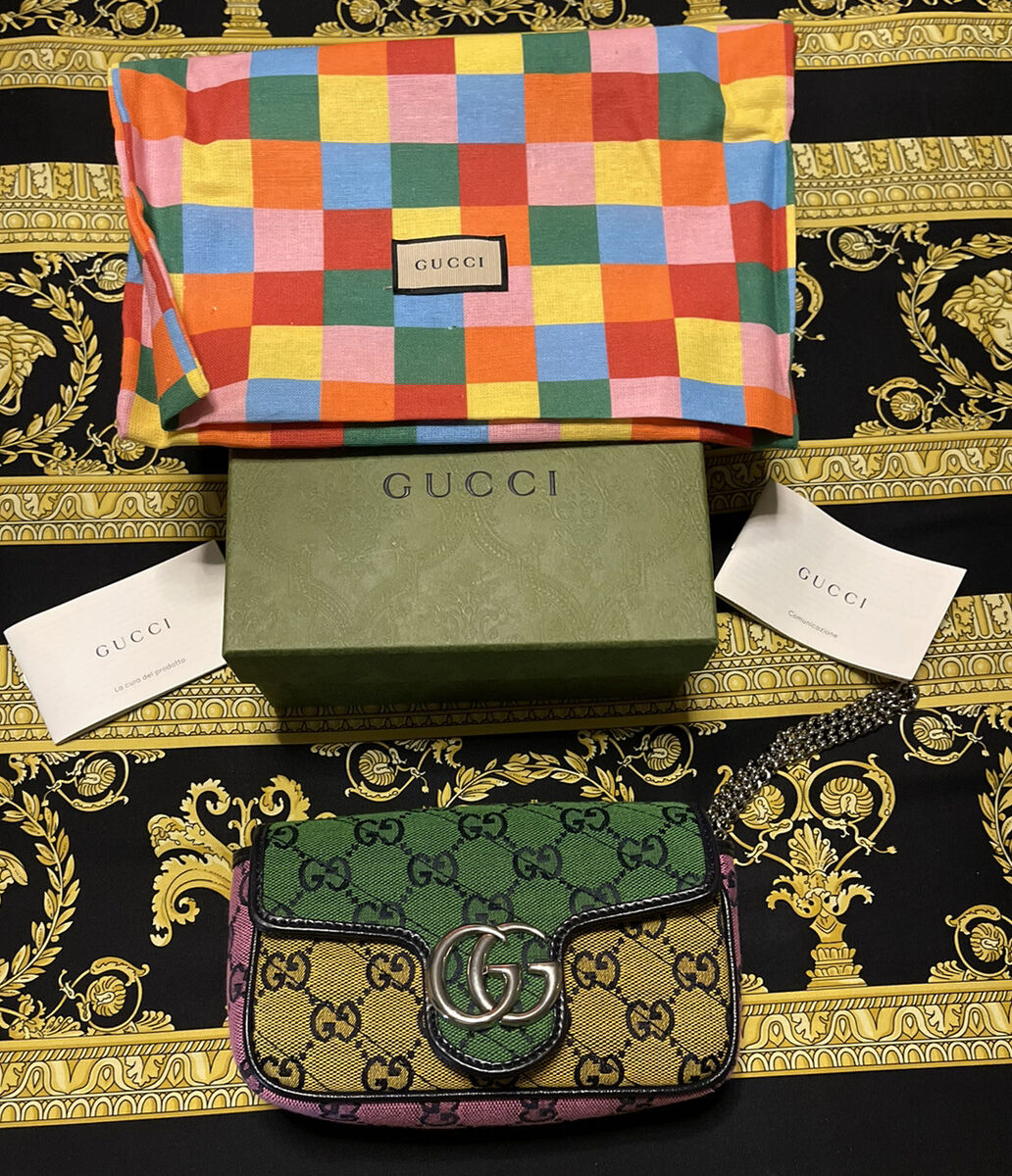 Authentic Gucci Marmont Multi Colored Super Mini Bag GG Rare Authentic Gucci Marmont Multi Colored Super Mini Bag GG Rare