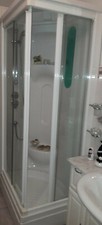Cabina doccia idromassaggio 70x90 AQUALIFE in alluminio e cristallo trasparente