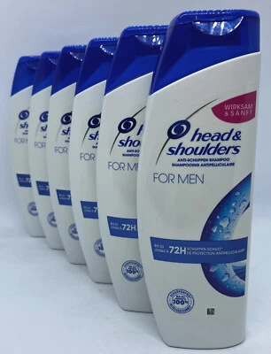 (14,72€/1 L) Head & Shoulders For Men 6 x 300 ml Anti-Schuppen Shampoo Sparset